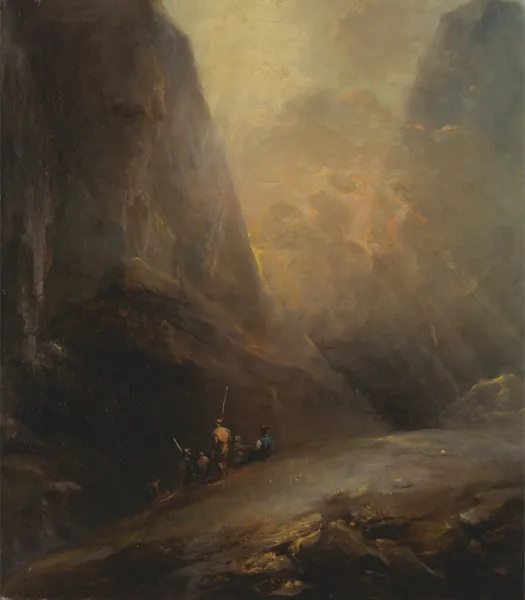 Mountain Landscape with Banditti av Elias Martin
