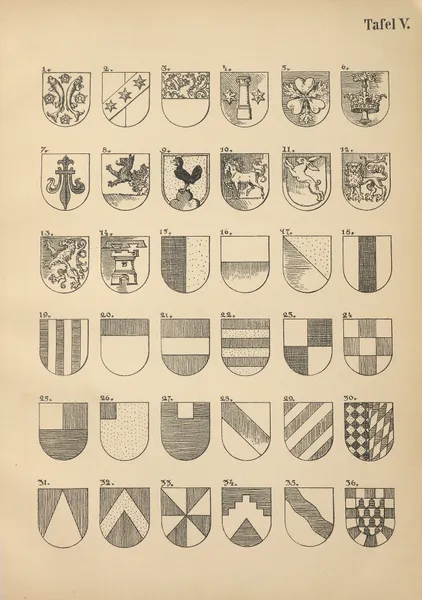 Heraldischer Handbuch fur Freunde der Wappenkunst Pl.05 av Emil Doepler