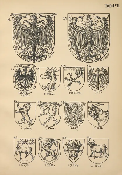 Heraldischer Handbuch fur Freunde der Wappenkunst Pl.07 av Emil Doepler