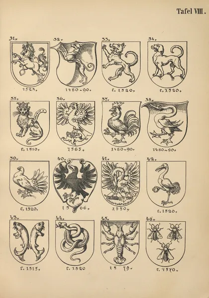 Heraldischer Handbuch fur Freunde der Wappenkunst Pl.08 av Emil Doepler