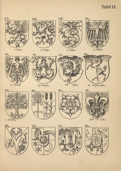 Heraldischer Handbuch fur Freunde der Wappenkunst Pl.09 av Emil Doepler