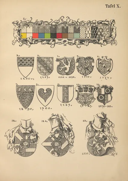 Heraldischer Handbuch fur Freunde der Wappenkunst Pl.10 av Emil Doepler