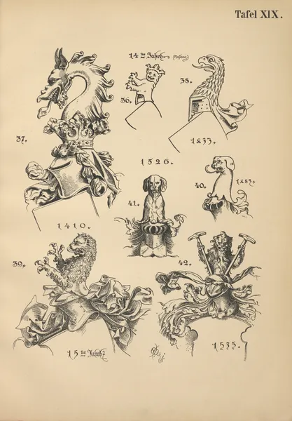 Heraldischer Handbuch fur Freunde der Wappenkunst Pl.18 av Emil Doepler