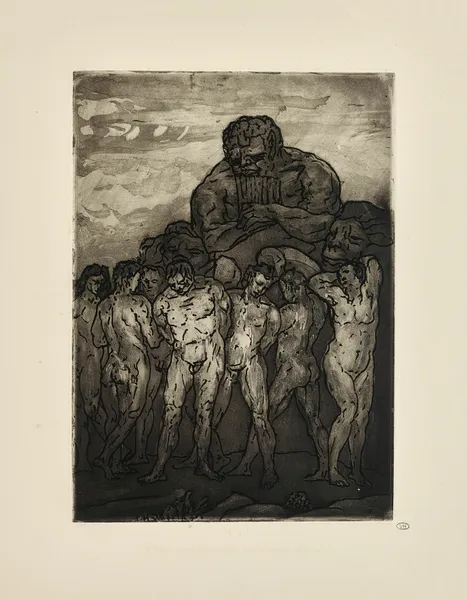 N° 12 – Cham assis dépassait les colosses debout av Emile Bernard
