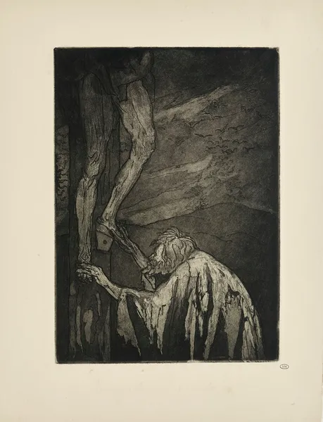 N° 43 – Le long de l’arbre obscur il lève ses deux bras av Emile Bernard