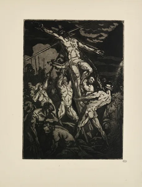 N° 44 – On élève la croix en jurant, en frappant av Emile Bernard