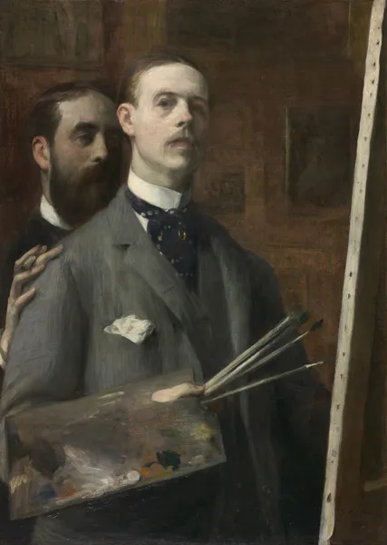 Self-Portrait with Raphael de Ochoa av Jacques-Émile Blanche