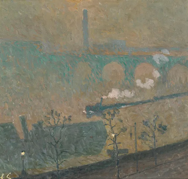 Fog, Lanternes Allumées av Emile Claus