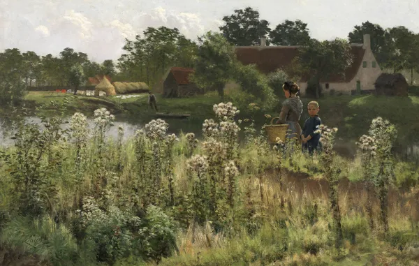 The Lys at Astene av Emile Claus