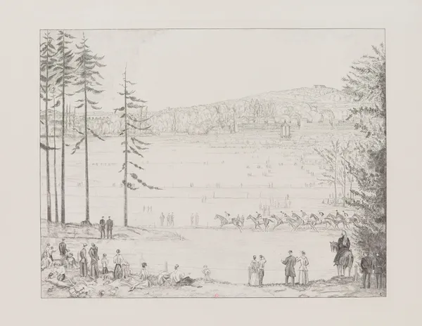 Courses à Longchamp av Jean-Émile Laboureur