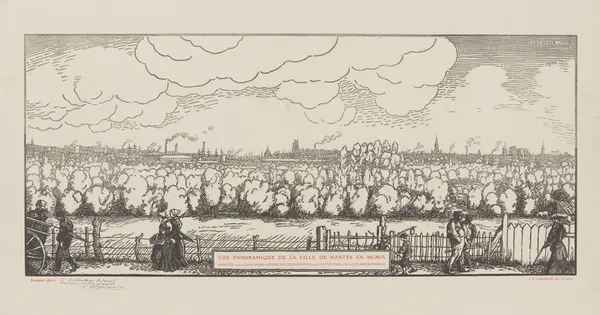 Vue panoramique de la ville de Nantes av Jean-Émile Laboureur