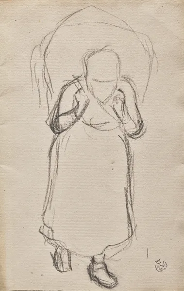 Study for ‘Seaweed Gatherers, Yport’ av Claude-Émile Schuffenecker