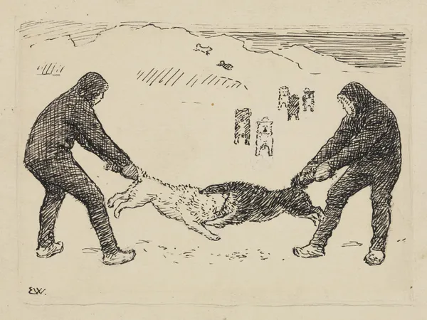 Our fighting dogs av Erik Werenskiold