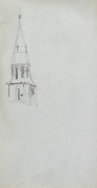 Church Spire av Ernest Meissonier