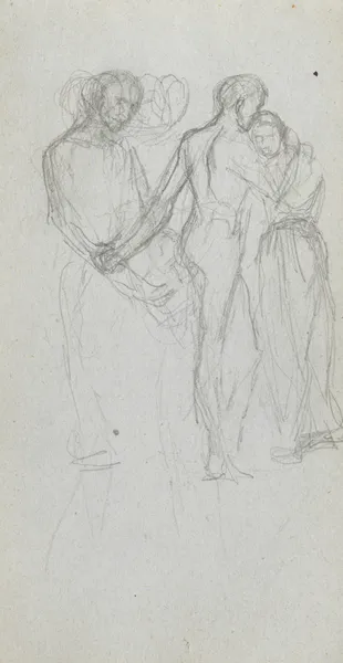 Figures Embracing av Ernest Meissonier