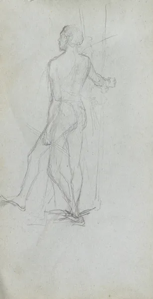 Nude Male Study av Ernest Meissonier