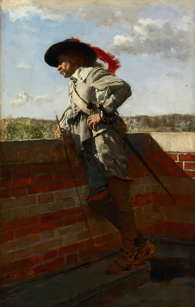 On a Terrace av Ernest Meissonier