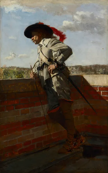 On a Terrace av Ernest Meissonier