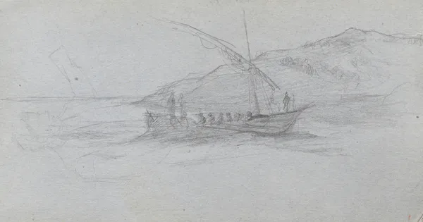 Seascape and Figure av Ernest Meissonier
