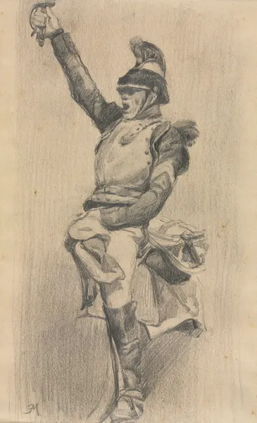 Soldier with Upraised Arm av Ernest Meissonier
