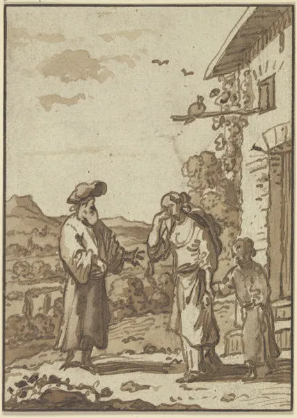 Abrahams Verstoßung der Hagar av Christian Wilhelm Ernst Dietrich