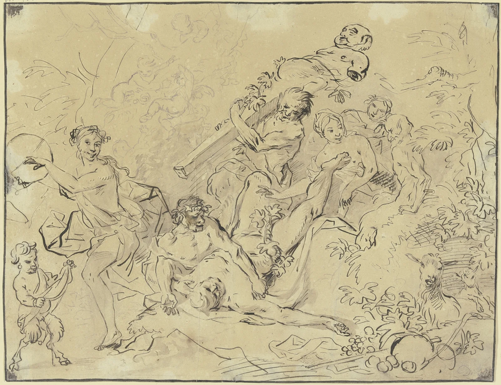 Bacchanal av Christian Wilhelm Ernst Dietrich