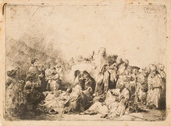 Christ Healing the Sick av Christian Wilhelm Ernst Dietrich