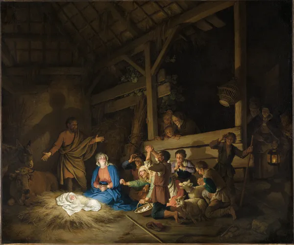 Die Anbetung der Hirten av Christian Wilhelm Ernst Dietrich