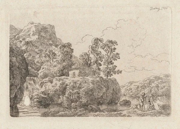 Mountainous landscape av Christian Wilhelm Ernst Dietrich