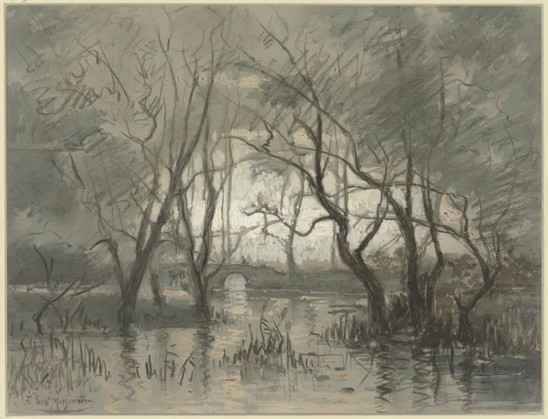 At the Wasserhof near Oberrad av Friedrich Ernst Morgenstern