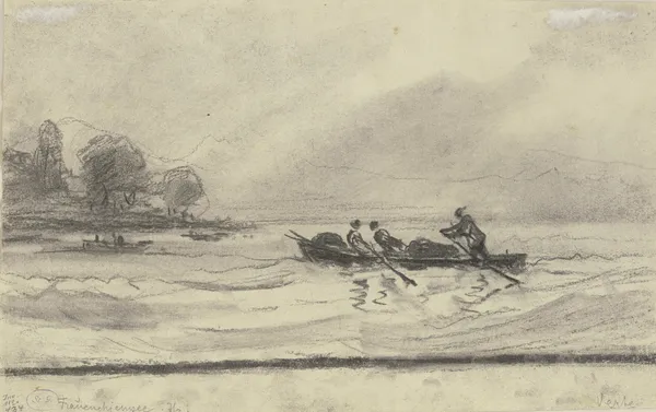 Boats at the Chiemsee av Friedrich Ernst Morgenstern