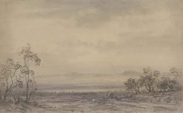 Heath landscape av Friedrich Ernst Morgenstern