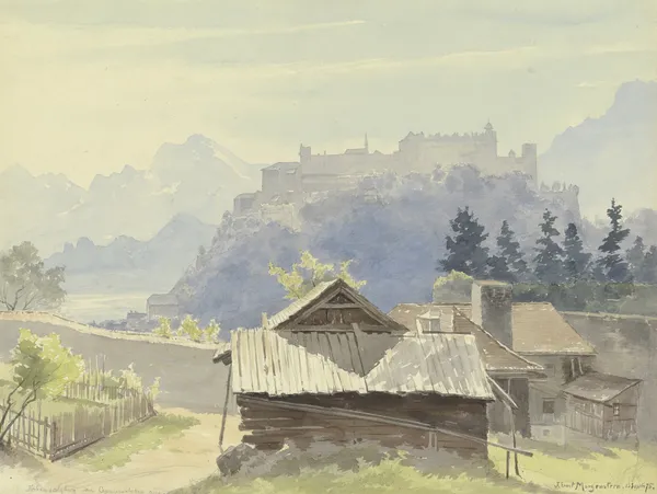 Hohensalzburg vom Kapuzinerberg aus gesehen av Friedrich Ernst Morgenstern