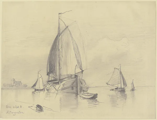 On the Scheldt near Veere av Friedrich Ernst Morgenstern