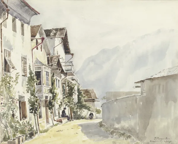 Street in Mühlbach av Friedrich Ernst Morgenstern