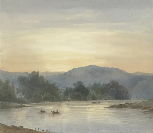 The Main near Kleinheubach av Friedrich Ernst Morgenstern