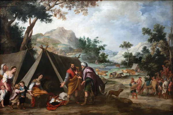 Laban Searching for his Stolen Household Gods av Bartolomé Estebán Murillo