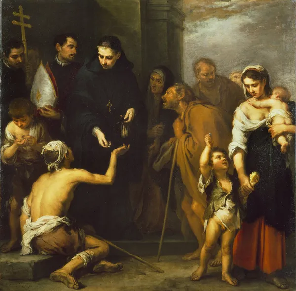 The Charity of Saint Thomas of Villanueva av Bartolomé Estebán Murillo