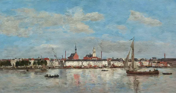 The Quay at Antwerp av Eugène Boudin