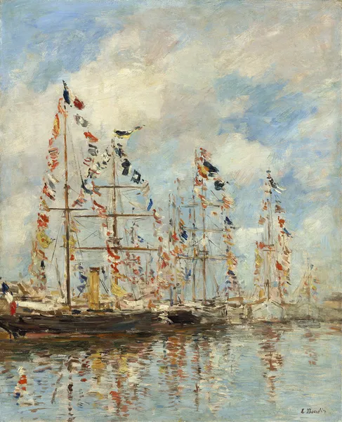 Yacht Basin at Trouville-Deauville (probably 1895-1896) av Eugène Boudin