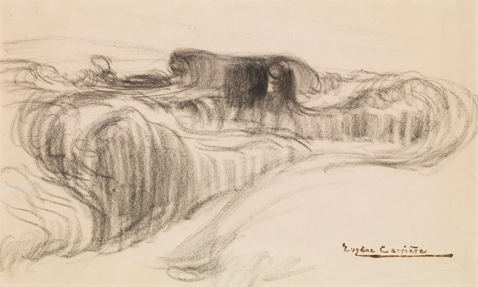 Landscape (19th century) av Eugène Carriere
