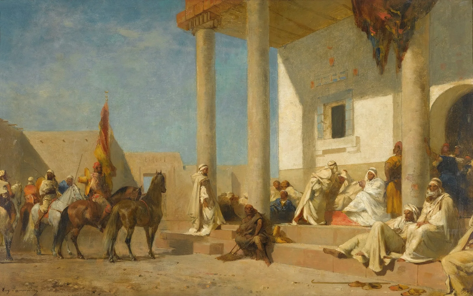 Audience Chez Un Khalifat (Sahara) av Eugène Fromentin