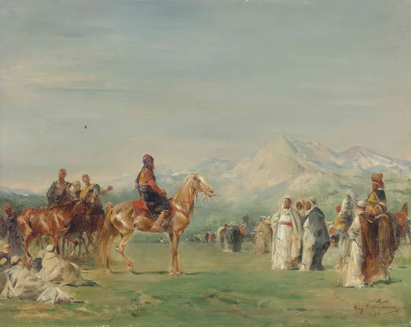 Campement arabe dans les montagnes de l’Atlas av Eugène Fromentin
