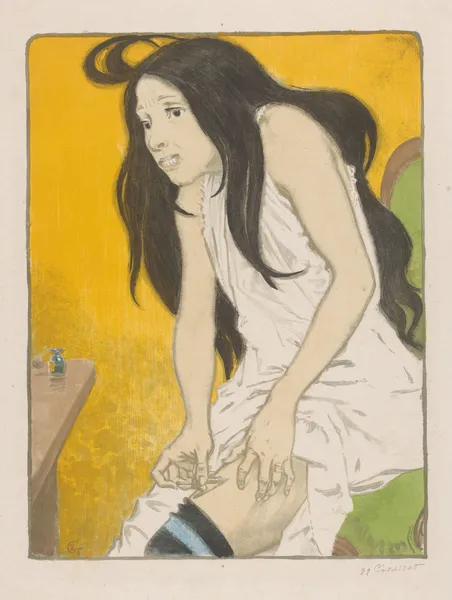 Morfineverslaafde vrouw av Eugène Grasset