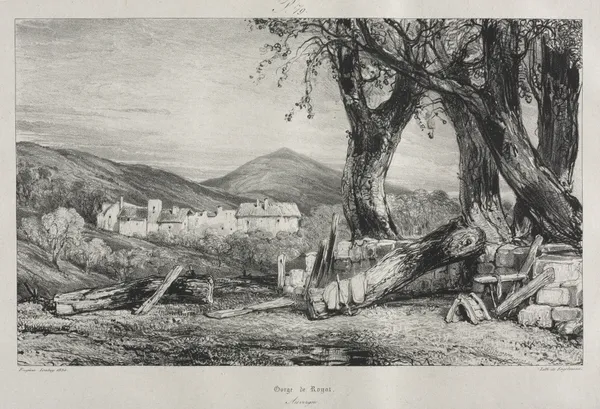Gorge of Royat av Eugène Isabey