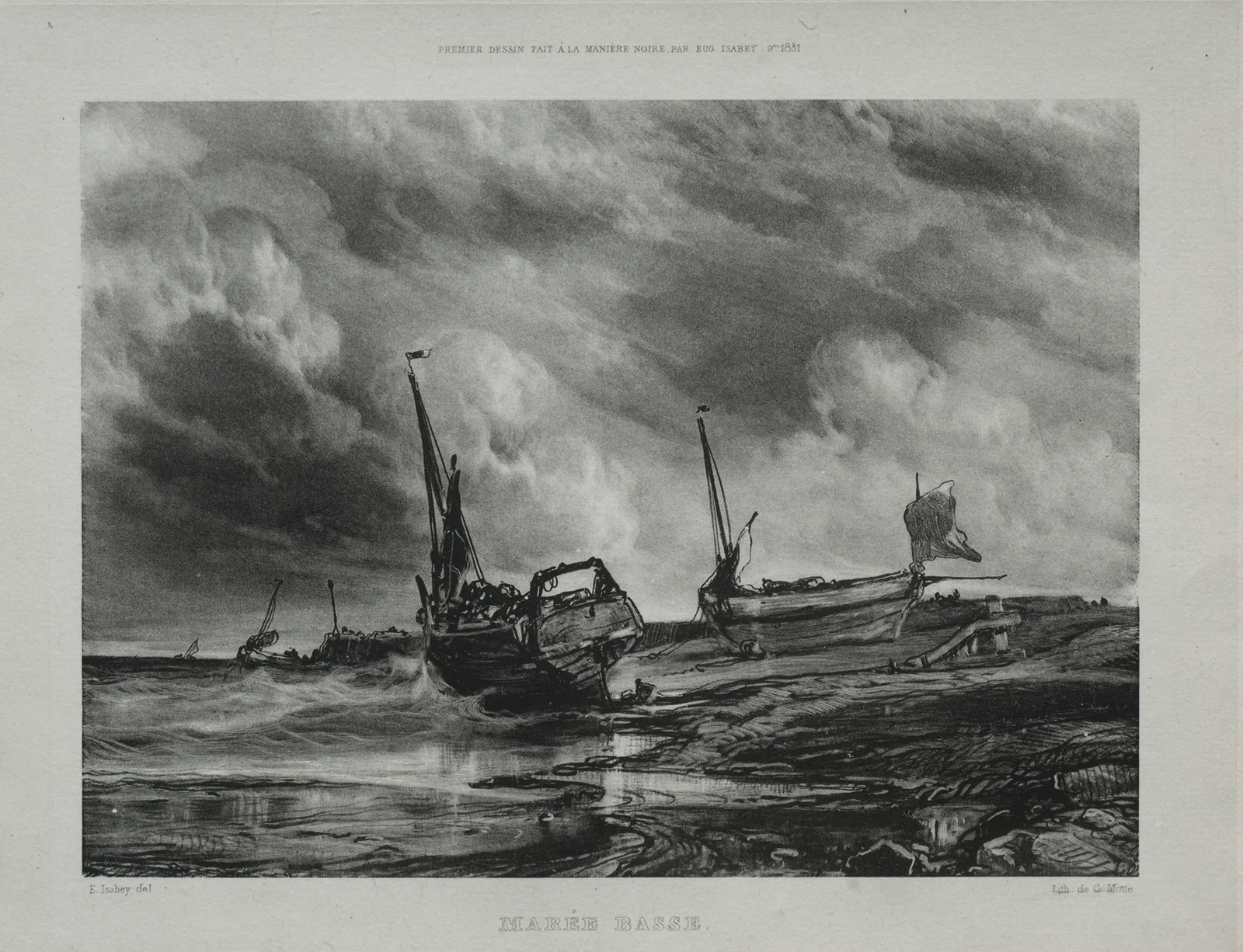 Marée basse av Eugène Isabey