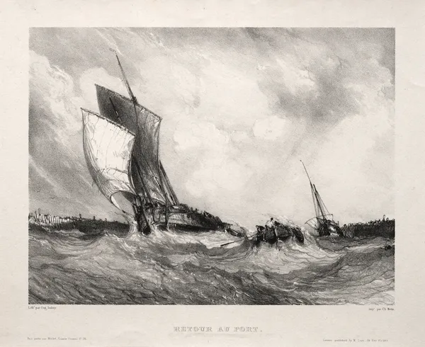Retour au port av Eugène Isabey