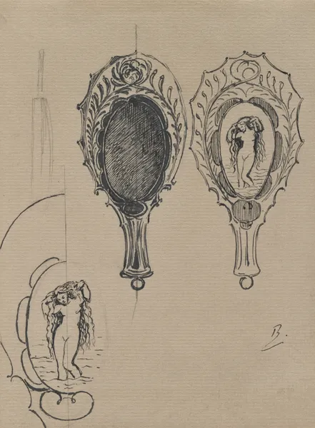 Design for a Hand Mirror av Félix Bracquemond