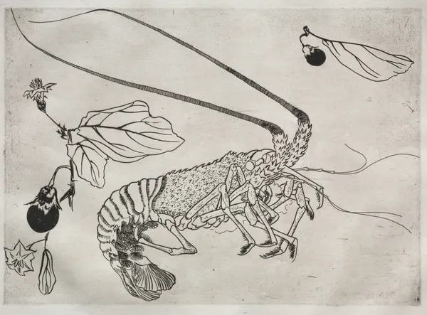 Dinner Service (Rousseau service); Large lobster with raised antenna (no. 21) av Félix Bracquemond