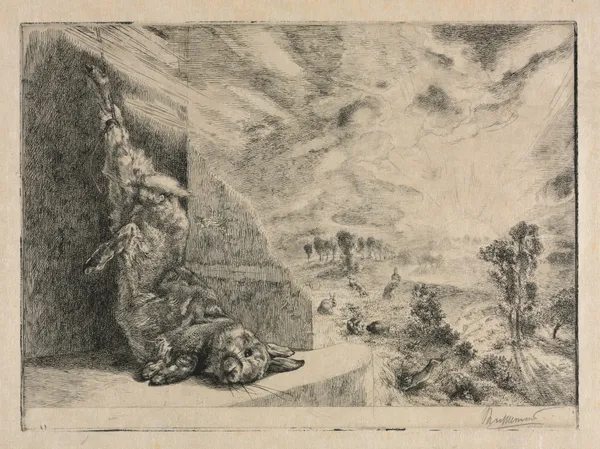 The Wild Rabbit av Félix Bracquemond